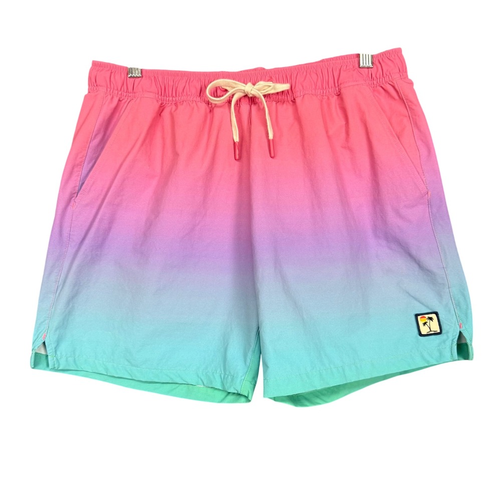 Marine Layer Swim Trunks Mens Medium Pink Ombre Casual Board Shorts 15856 Beach